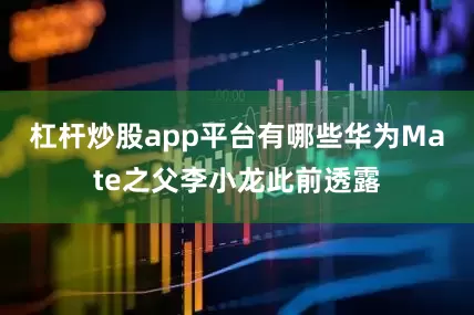 杠杆炒股app平台有哪些华为Mate之父李小龙此前透露